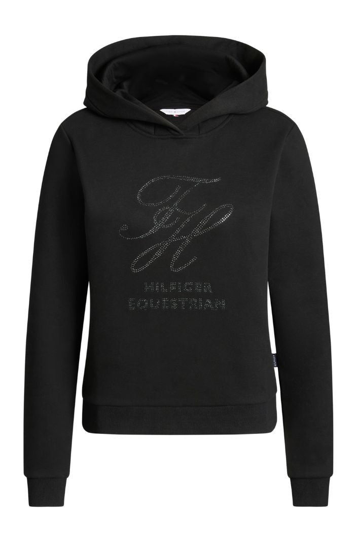 Tommy Hilfiger Equestrian Hoodie Estelle Strass Schwarz
