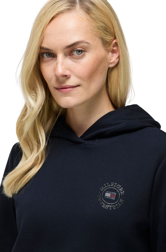 Tommy Hilfiger Equestrian Hoodie Hollywood Strass Desert Sky