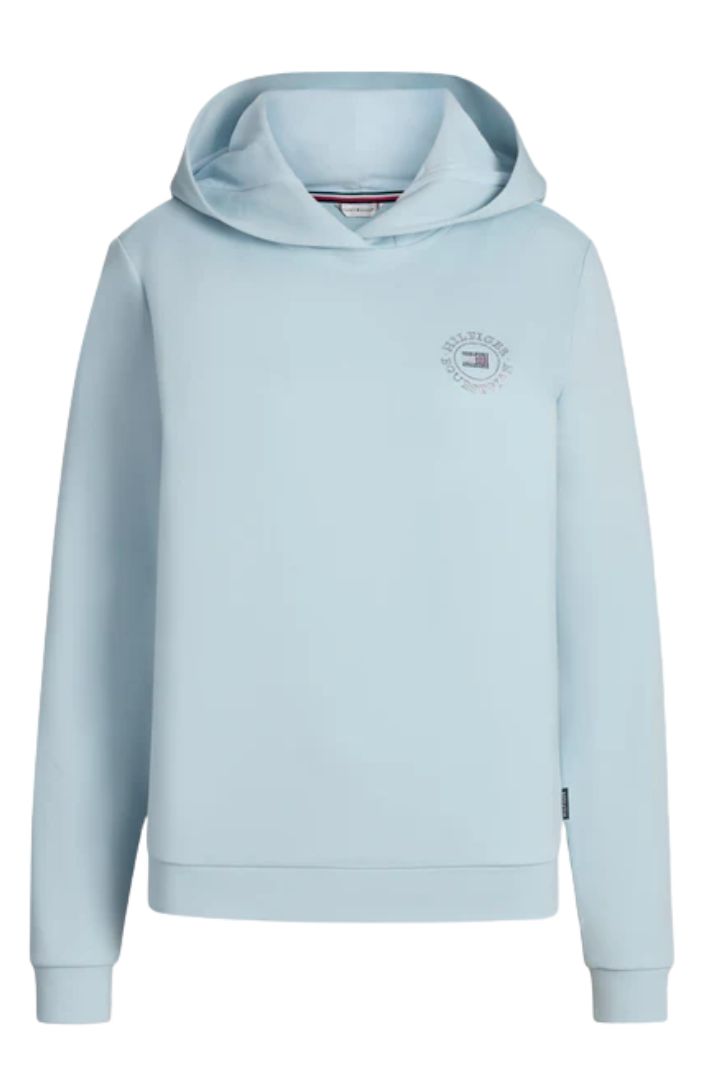 Tommy Hilfiger Equestrian Hoodie Hollywood Rhinestone Sweet Blue