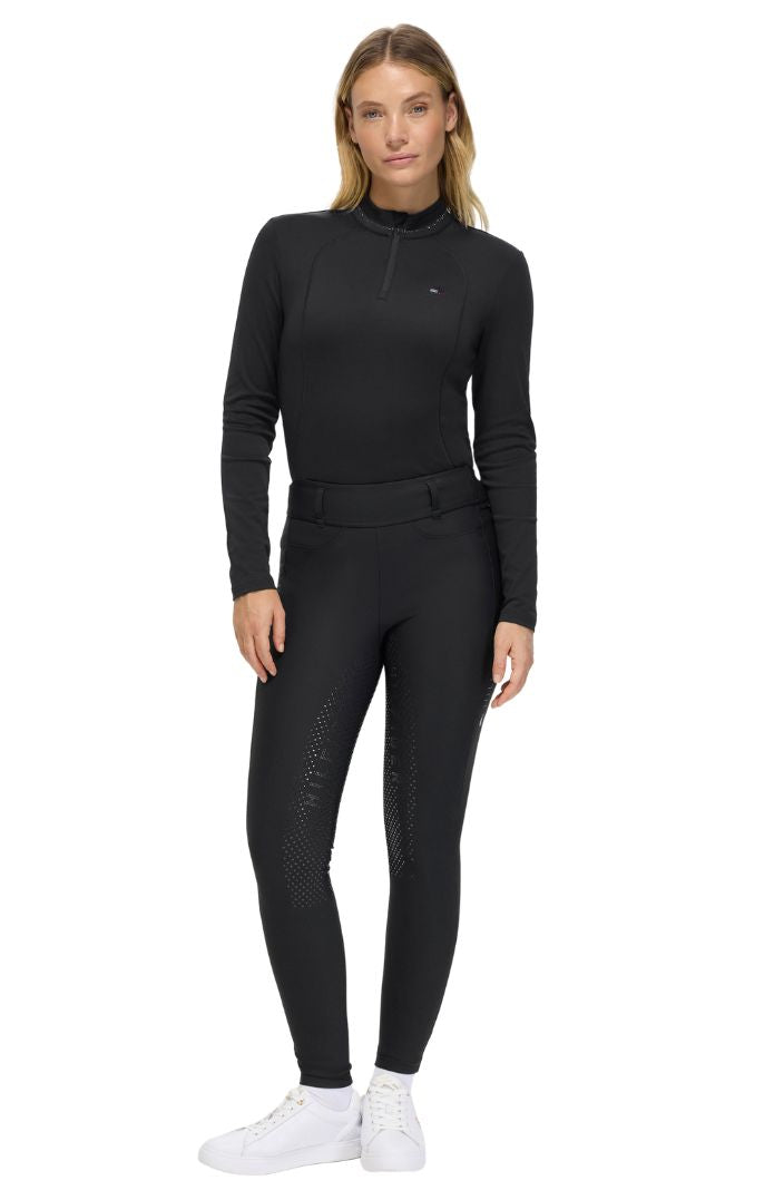 Tommy Hilfiger Equestrian Hybrid Reithose Hudson FullGrip Schwarz