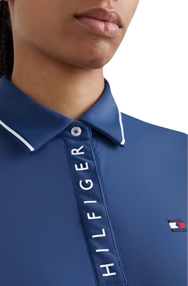 Tommy Hilfiger Equestrian Polo Shirt Harlem Blue Coast