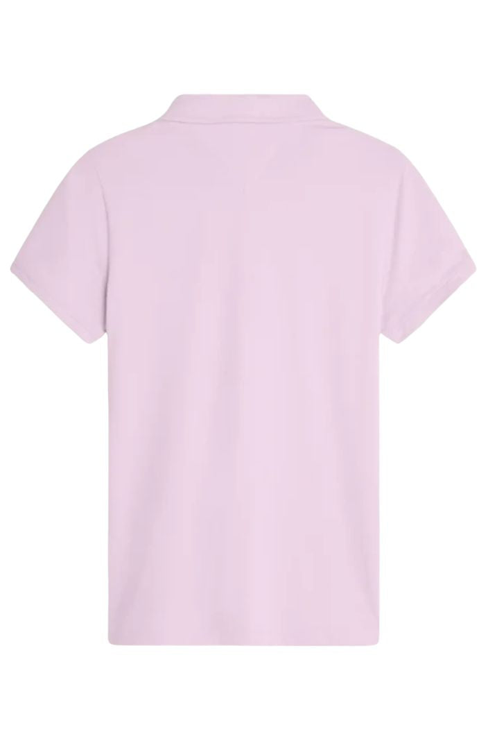 Tommy Hilfiger Equestrian Rhinestone Polo Shirt Classic Pink