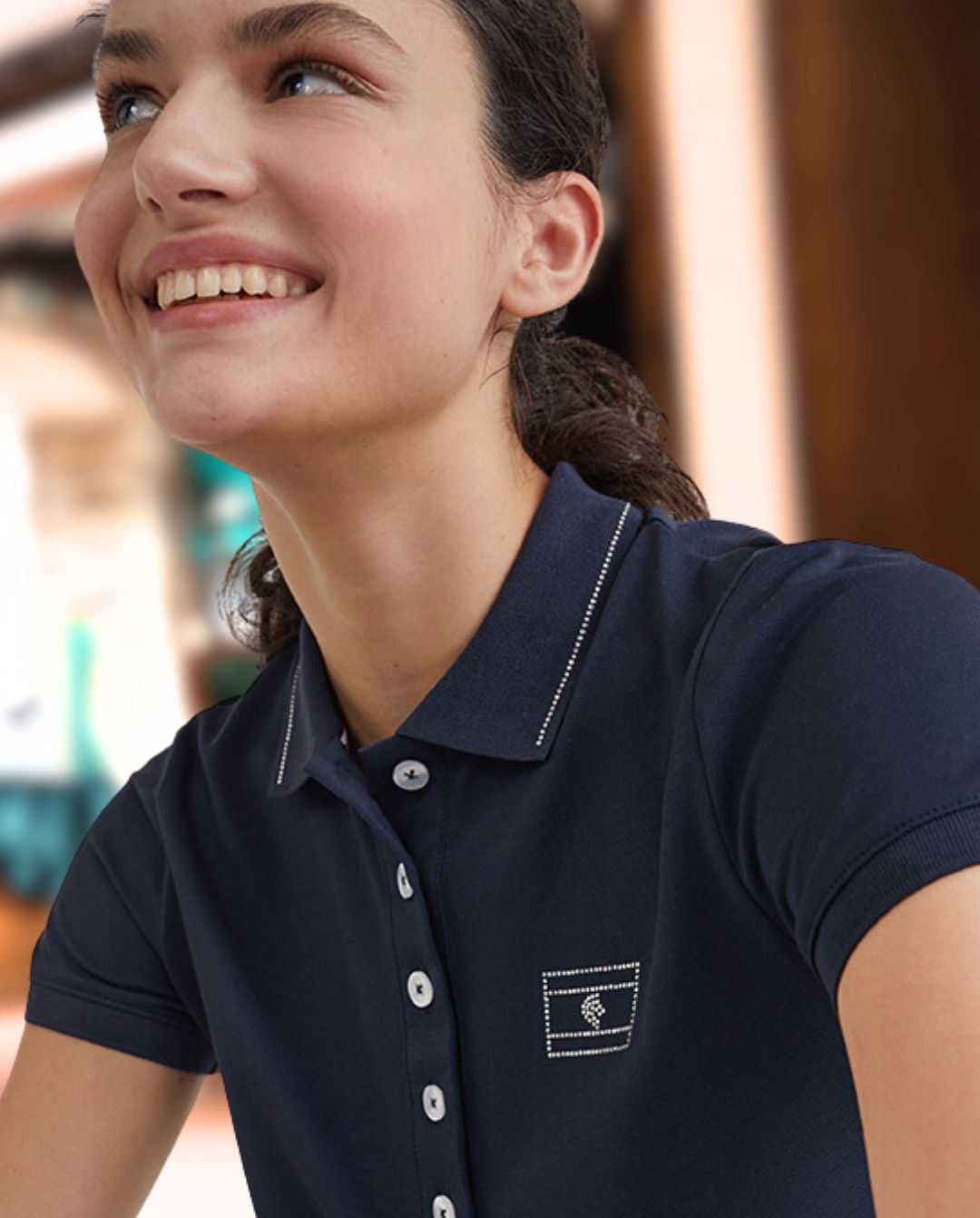 TOMMY HILFIGER »Poloshirt mit Strass Desert Sky