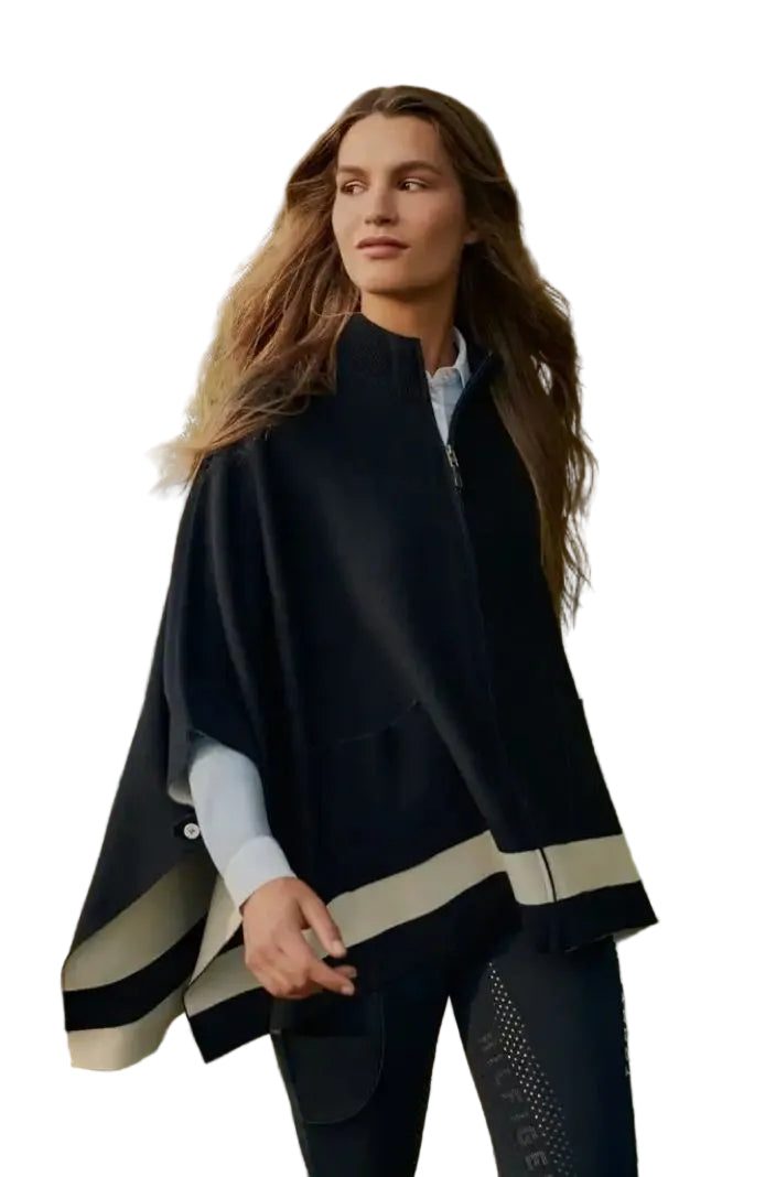 Tommy Hilfiger Equestrian Poncho Greenwood Desert Sky