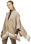 Tommy Hilfiger Equestrian Poncho Greenwood Taupe