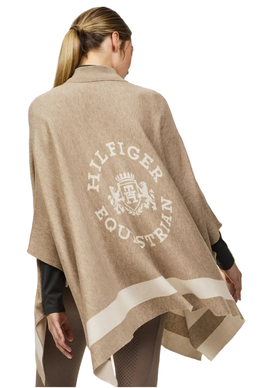 Tommy Hilfiger Equestrian Poncho Greenwood Taupe