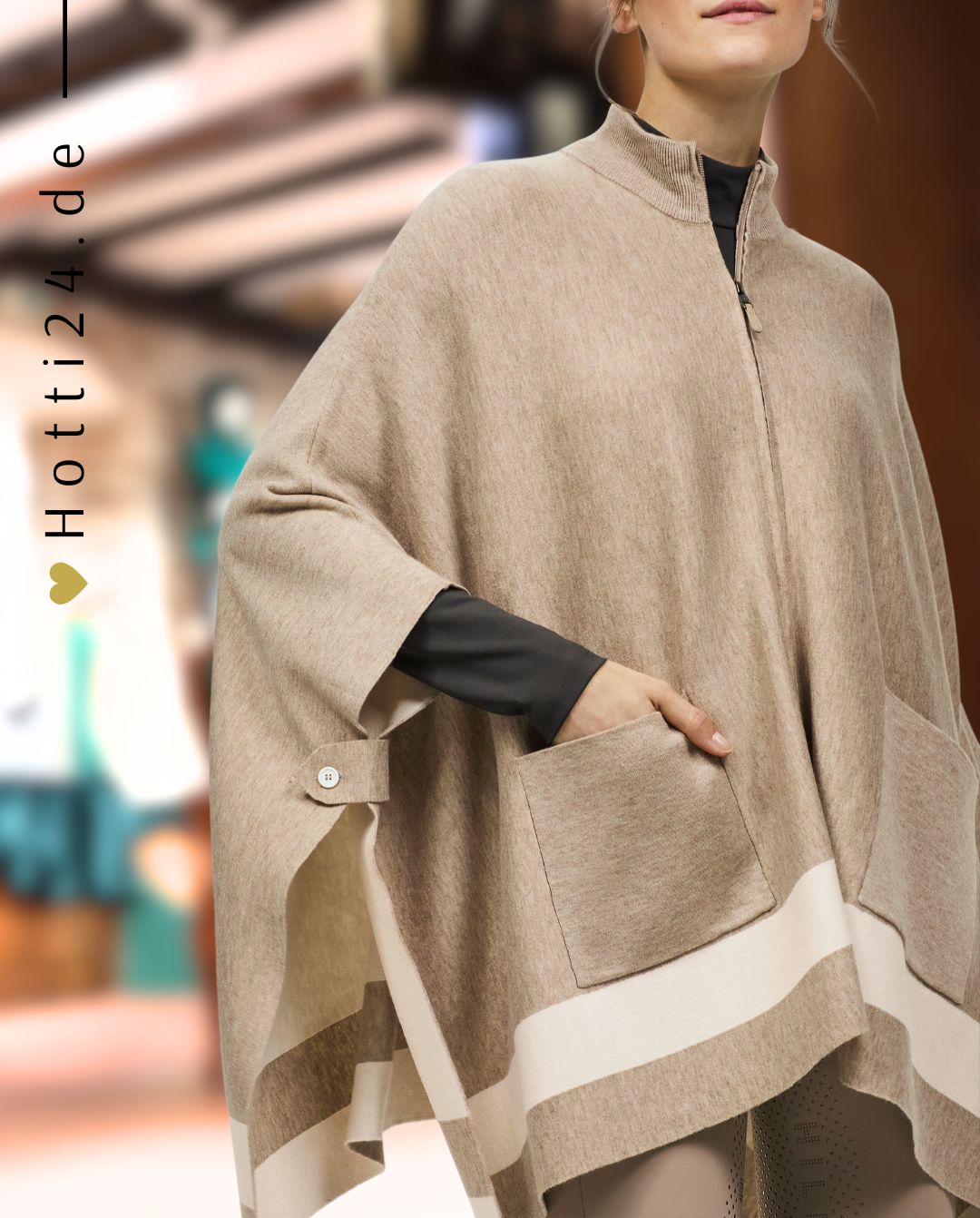 Tommy Hilfiger Equestrian »Poncho Greenwood Taupe