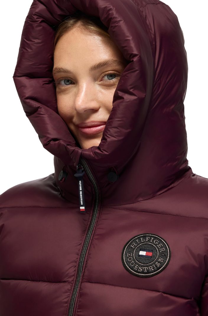 Tommy Hilfiger Equestrian Puffer Jacke Glendale Deep Burgundy