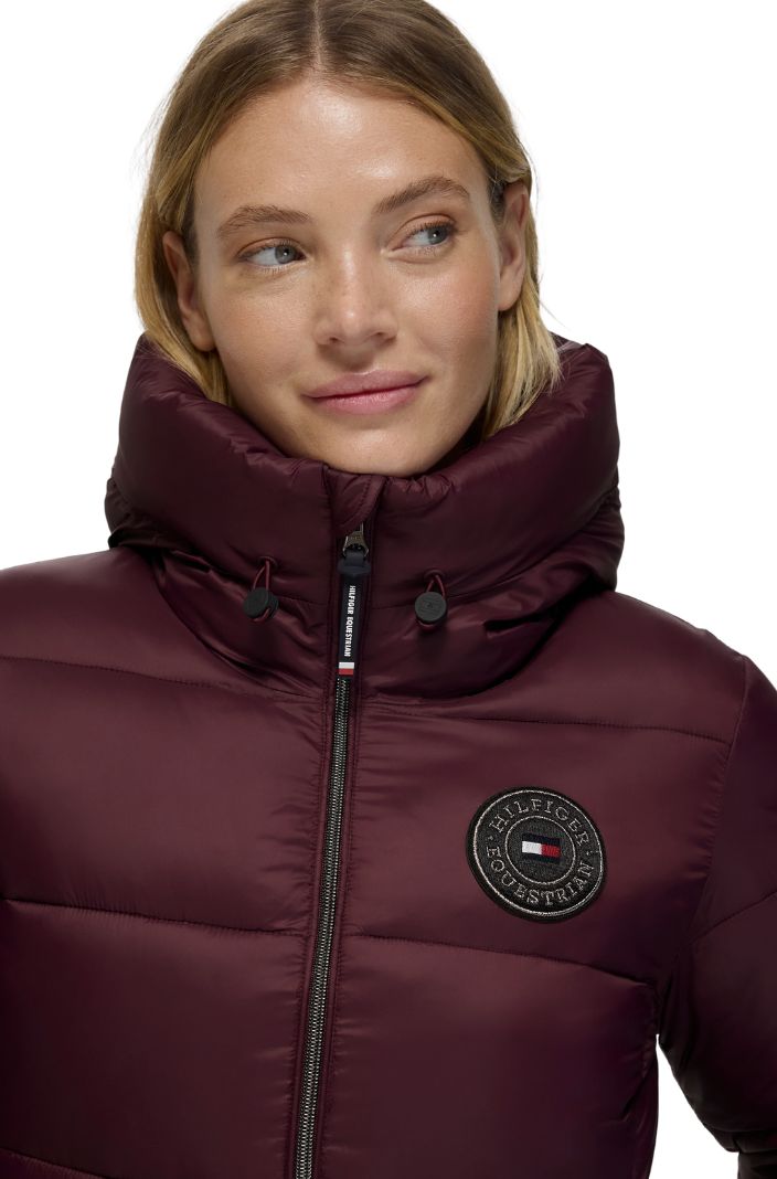 Tommy Hilfiger Equestrian Puffer Jacke Glendale Deep Burgundy