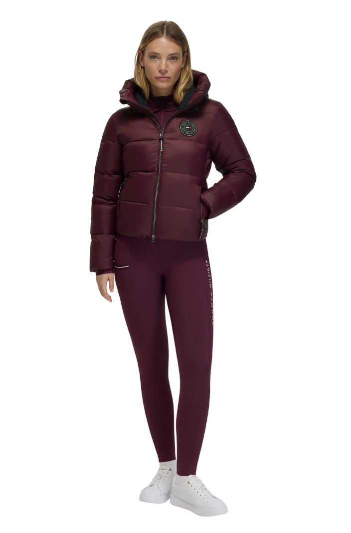 Tommy Hilfiger Equestrian Puffer Jacke Glendale Deep Burgundy