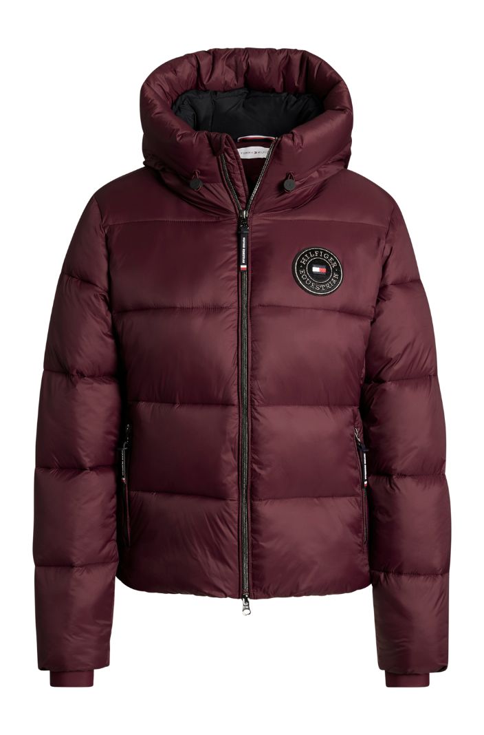 Tommy Hilfiger Equestrian Puffer Jacke Glendale Deep Burgundy