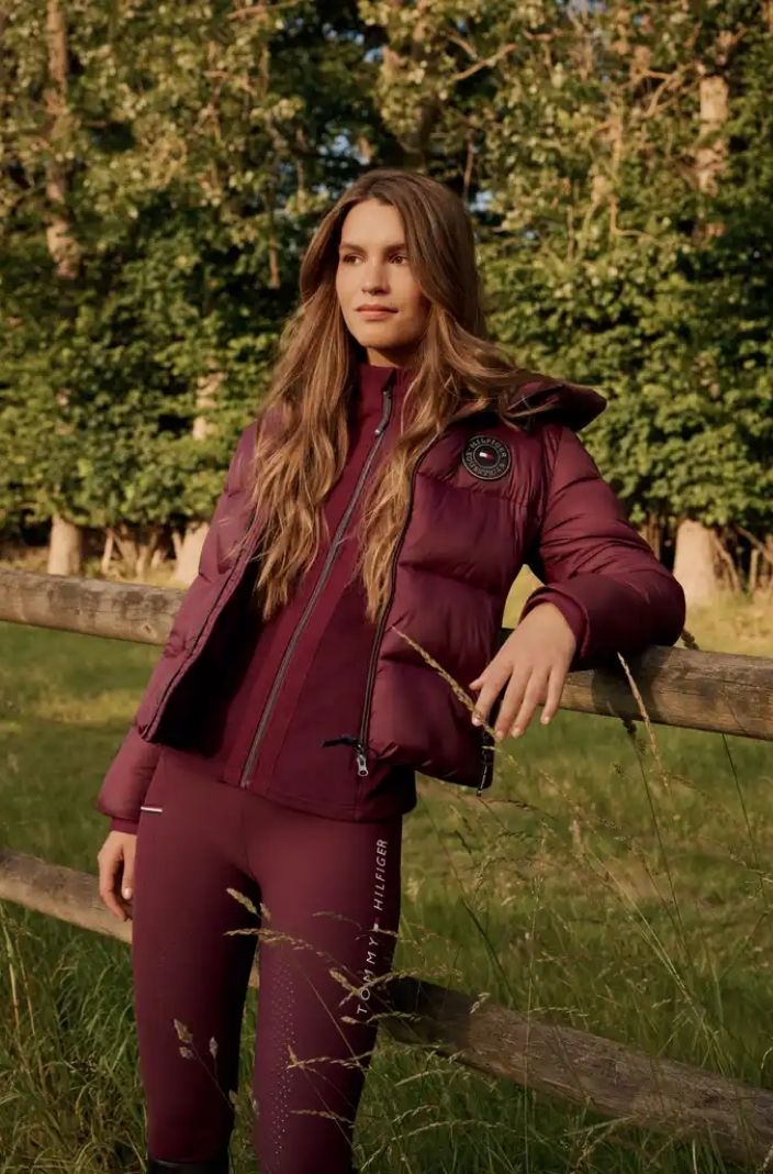 Tommy Hilfiger Equestrian Puffer Jacke Glendale Deep Burgundy