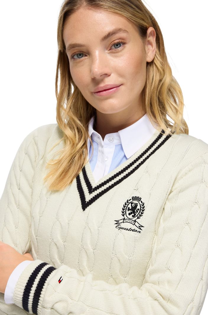 Tommy Hilfiger Equestrian Pullover Roseville Ecru