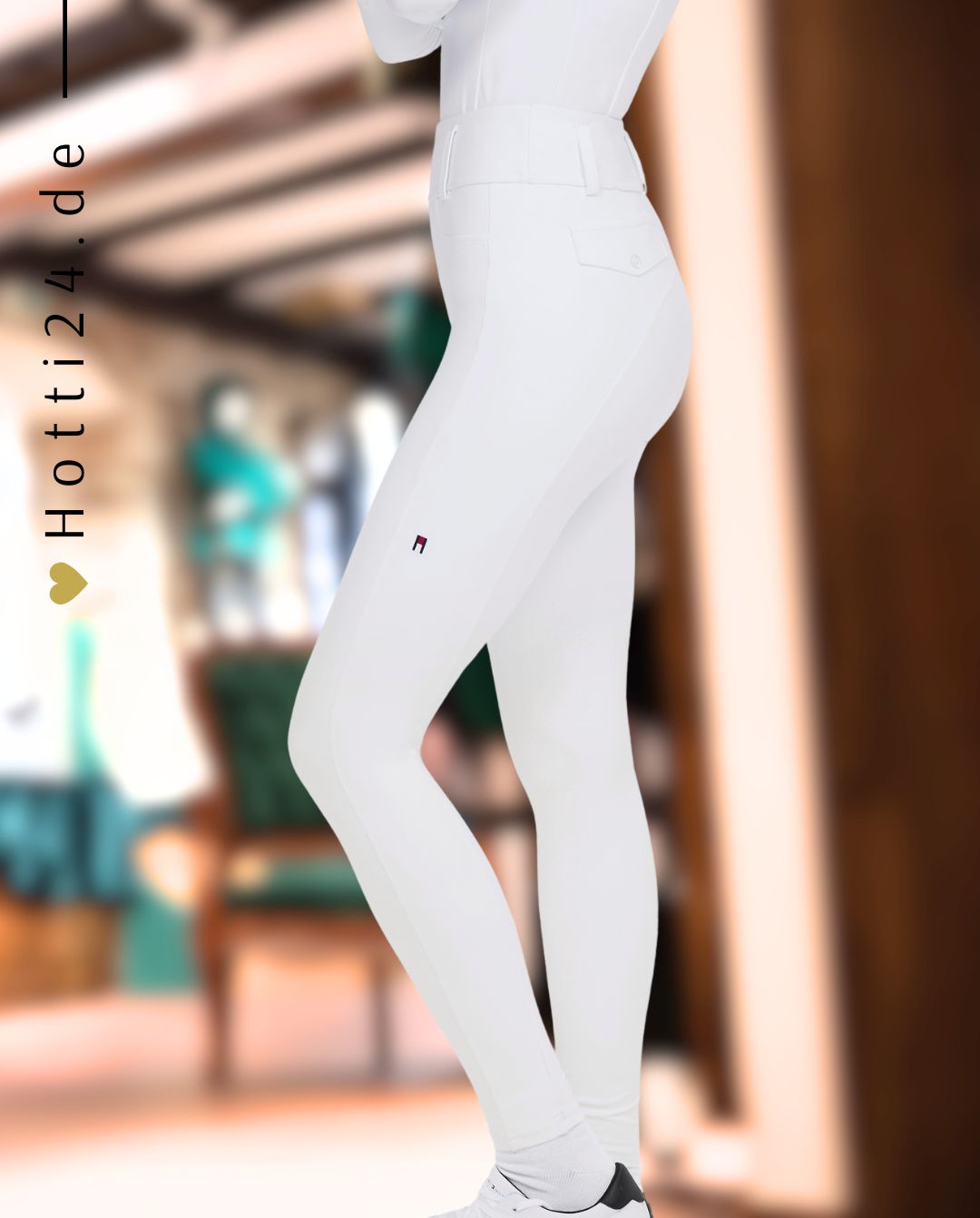 TOMMY HILFIGER »Reithose Highland Hybrid KnieGrip White