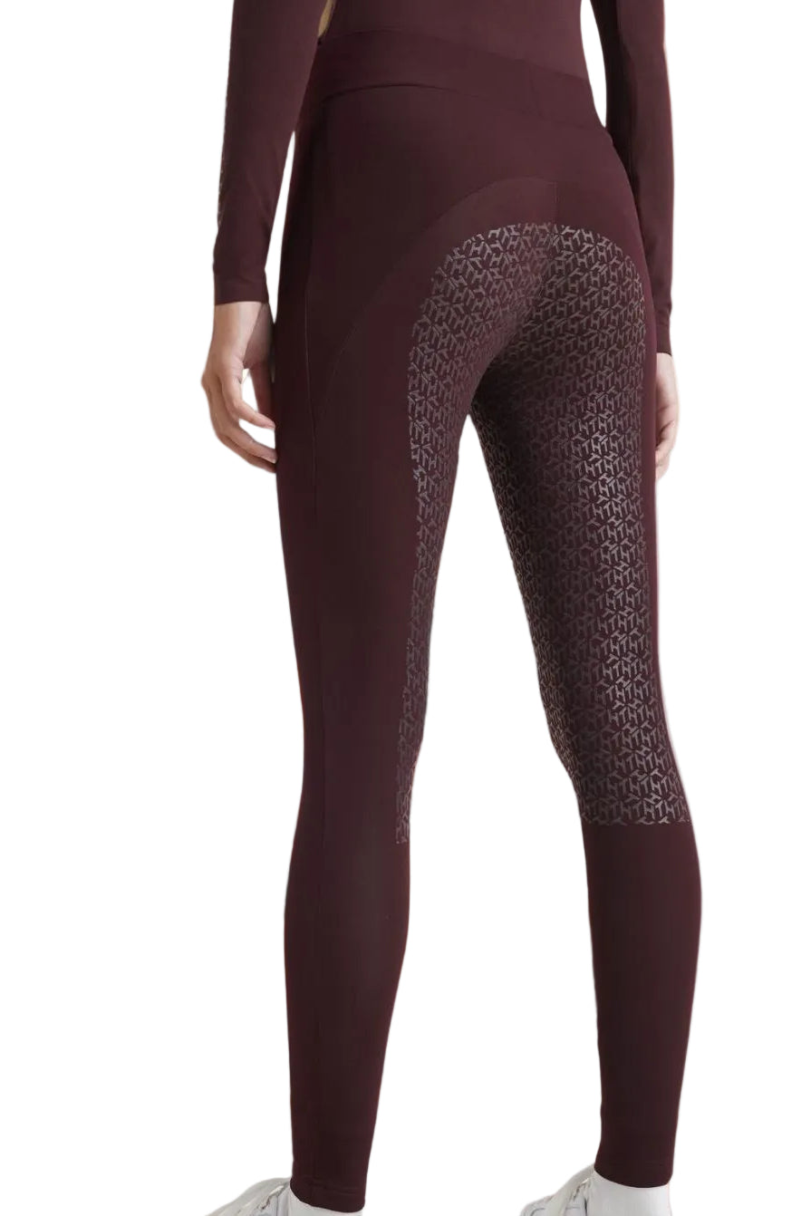 Tommy Hilfiger Equestrian Thermal Riding Leggings FullGrip Deep Burgundy