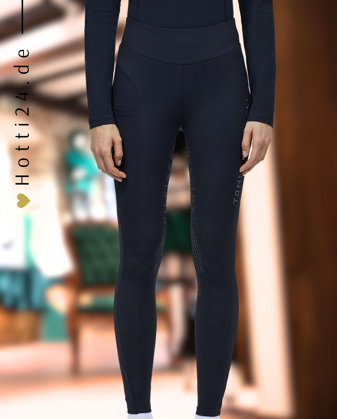 Tommy Hilfiger Equestrian »Reitleggings Elmira Strass FullGrip Desert Sky