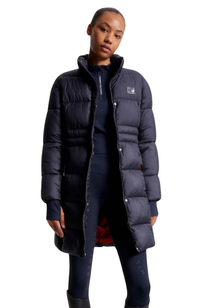 Tommy Hilfiger Equestrian Reitmantel Long Coach Desert Sky