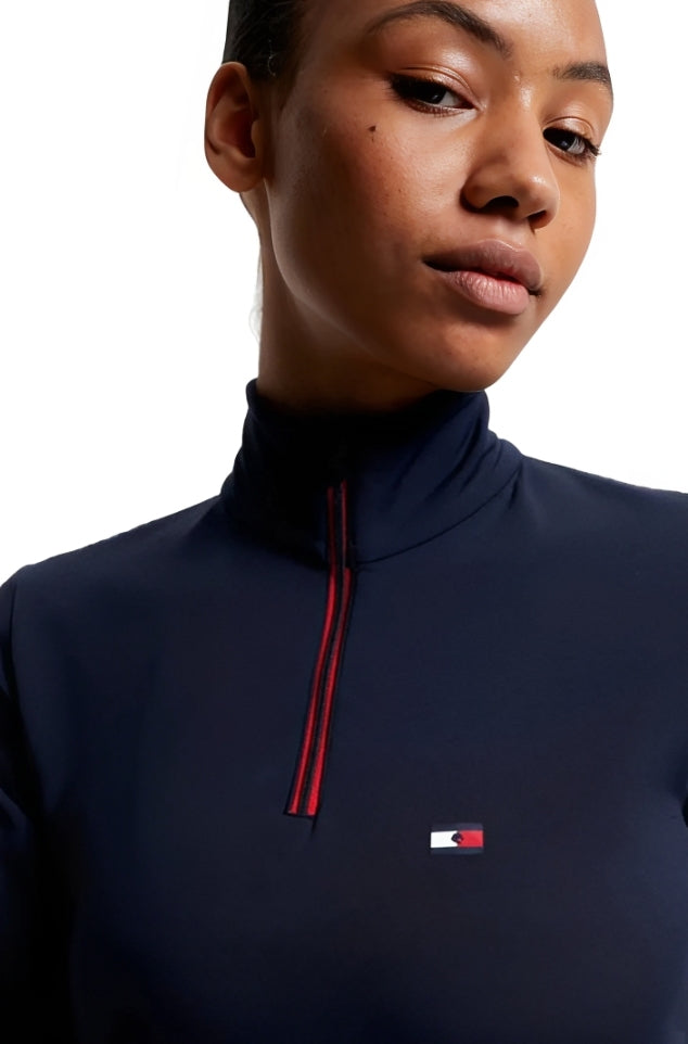 Tommy Hilfiger Equestrian Long-Sleeve Thermal Riding Shirt Desert Sky