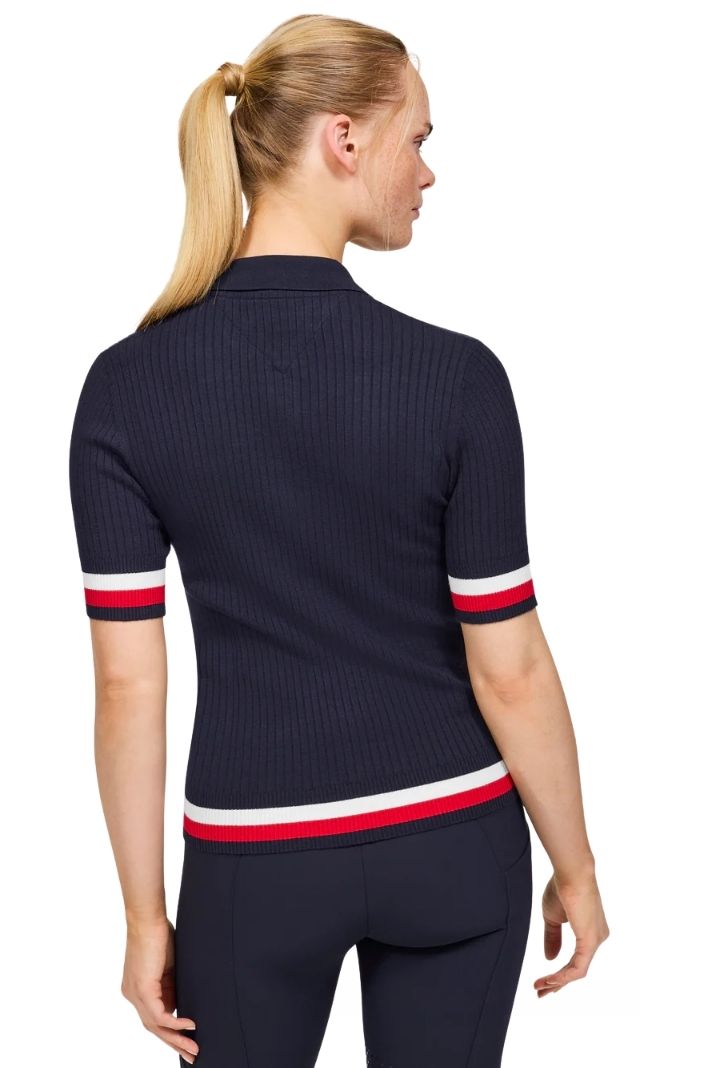Tommy Hilfiger Equestrian Strickpolo Lenox Desert Sky