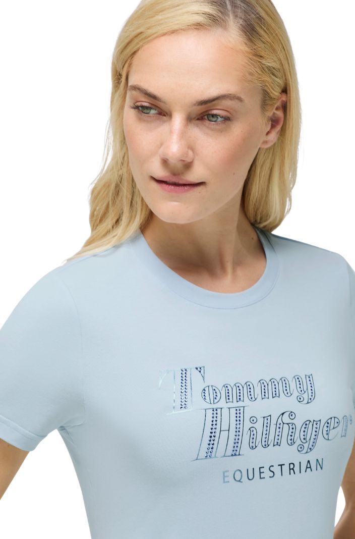 Tommy Hilfiger Equestrian "T-Shirt Malibu Rhinestone Sweet Blue