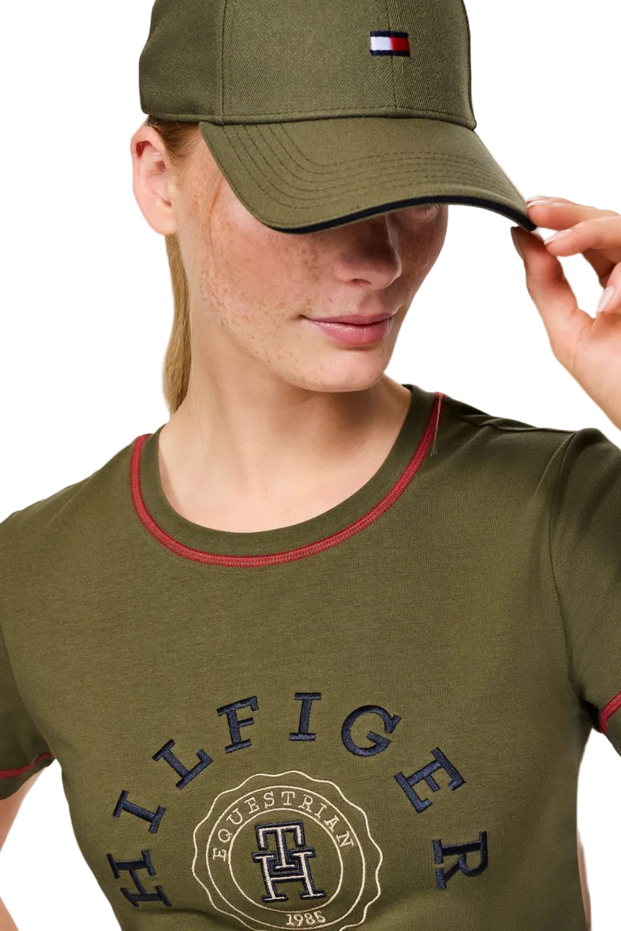 Tommy Hilfiger Equestrian T-Shirt Newport Graphic Utility Olive