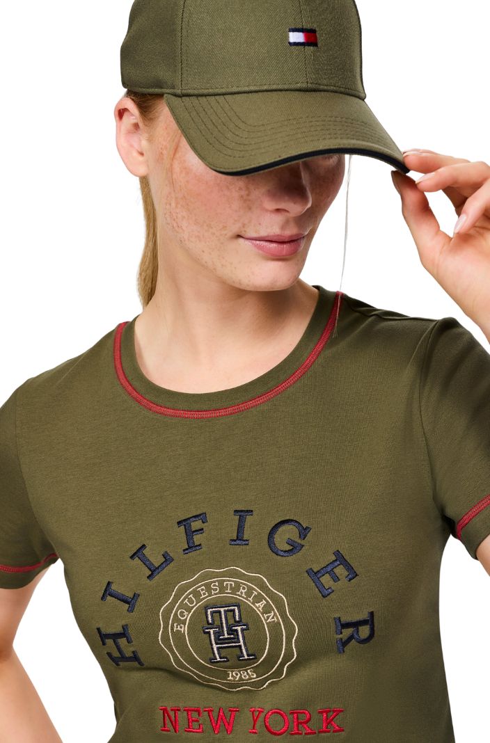 Tommy Hilfiger Equestrian T-Shirt Newport Graphic Utility Olive