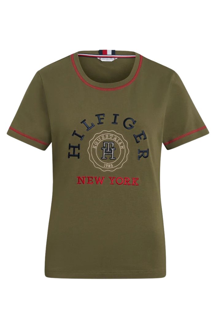 Tommy Hilfiger Equestrian T-Shirt Newport Graphic Utility Olive