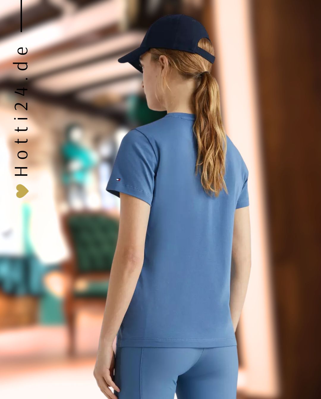 TOMMY HILFIGER »T-Shirt Horse Print Blue Coast