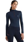 Tommy Hilfiger Equestrian Reitshirt langarm Thermo Desert Sky