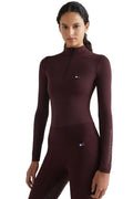 Tommy Hilfiger Equestrian Reitshirt Thermo Deep Burgundy
