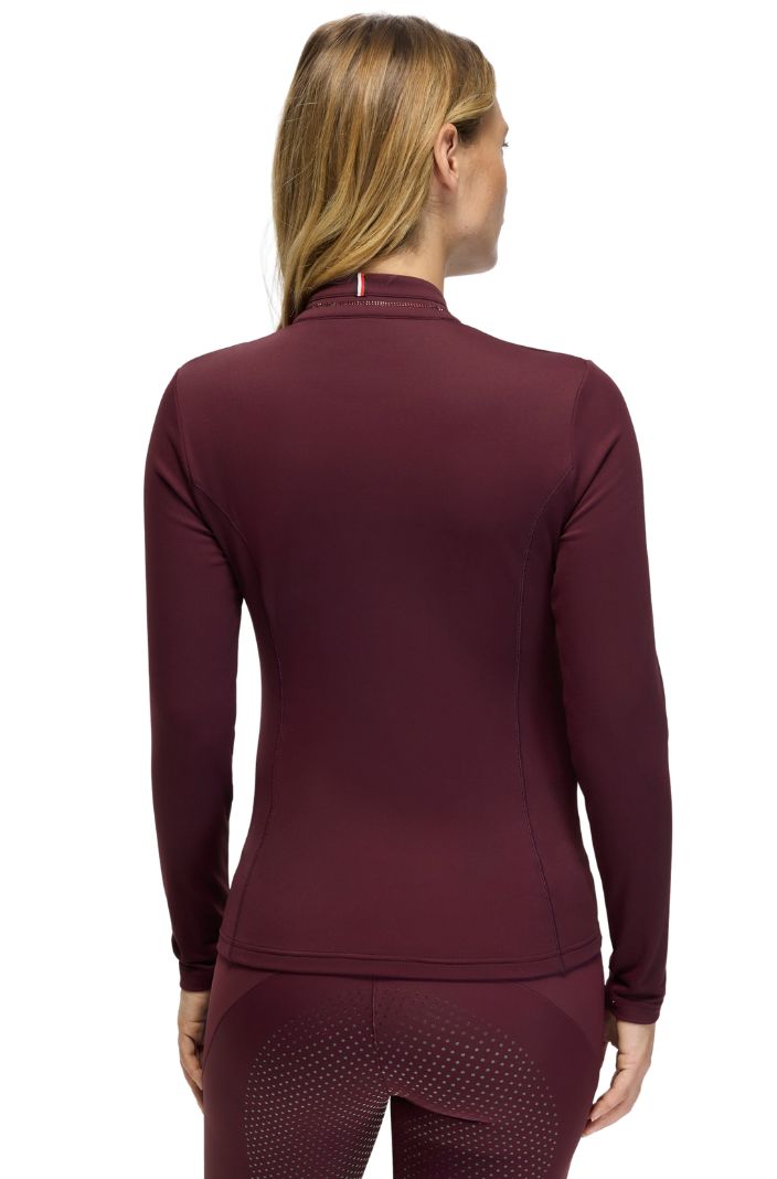 Tommy Hilfiger Equestrian Trainingsshirt Cady Strass Deep Burgundy