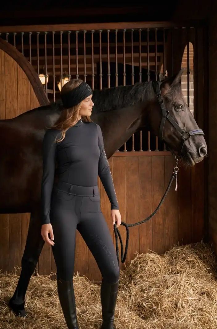 Tommy Hilfiger Equestrian Stirnband Maggie Strass Schwarz