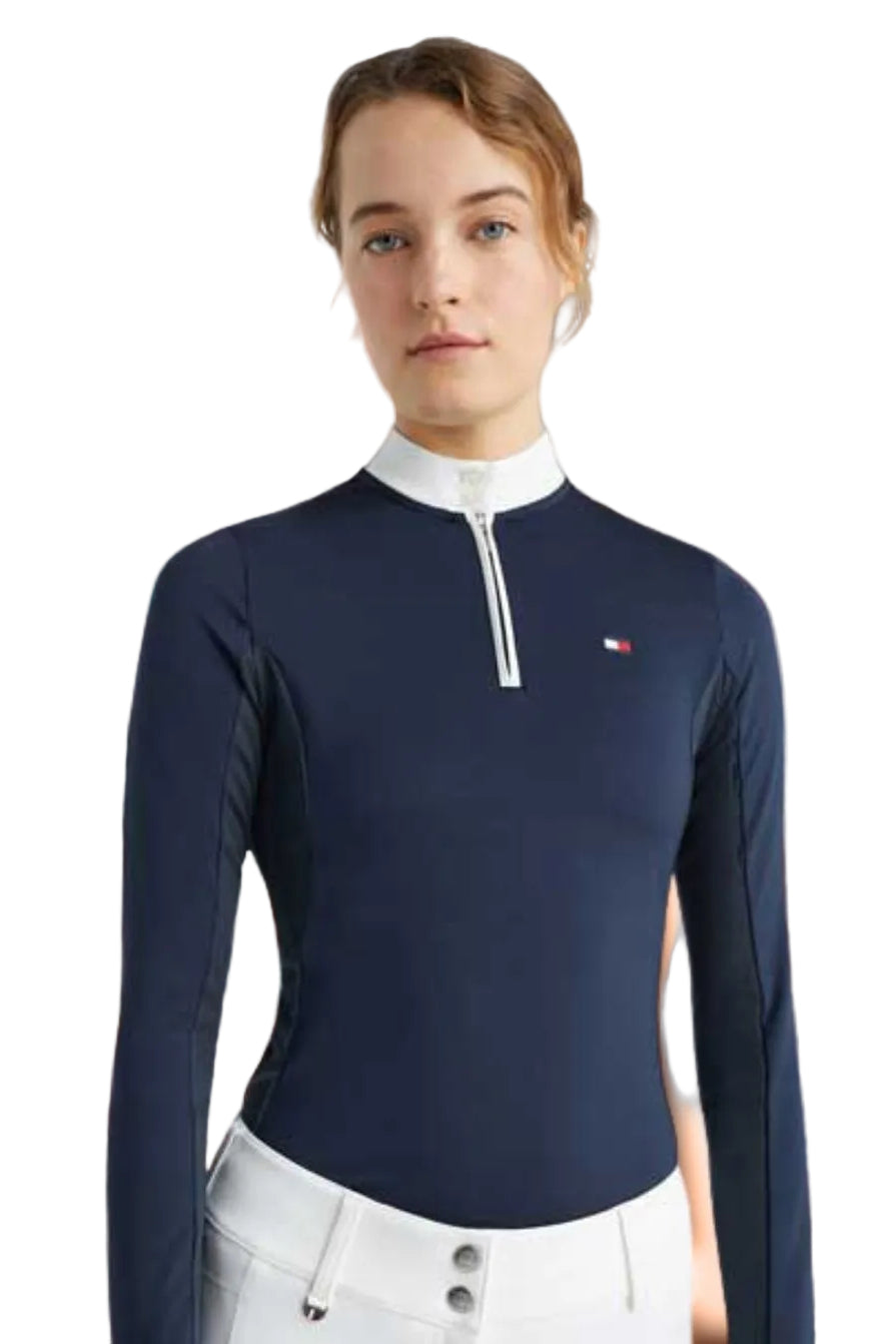 Tommy Hilfiger Equestrian Long-Sleeve Riding Shirt Fresh Air Desert Sky