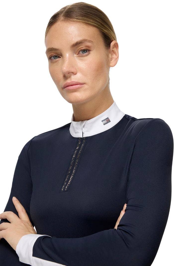 Tommy Hilfiger Equestrian Turniershirt Monica Strass Desert Sky