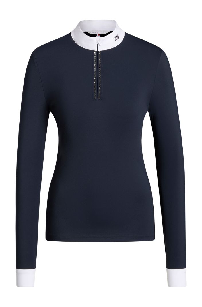 Tommy Hilfiger Equestrian Turniershirt Monica Strass Desert Sky