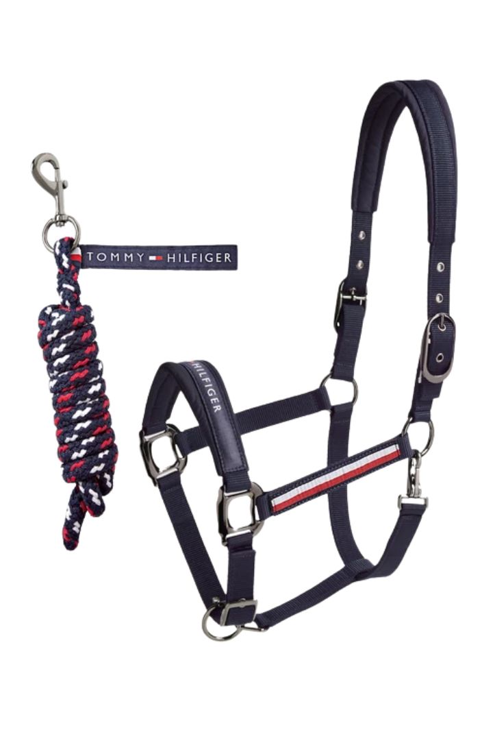 Tommy Hilfiger Equestrian Halfter & Strick Set Yale Desert Sky