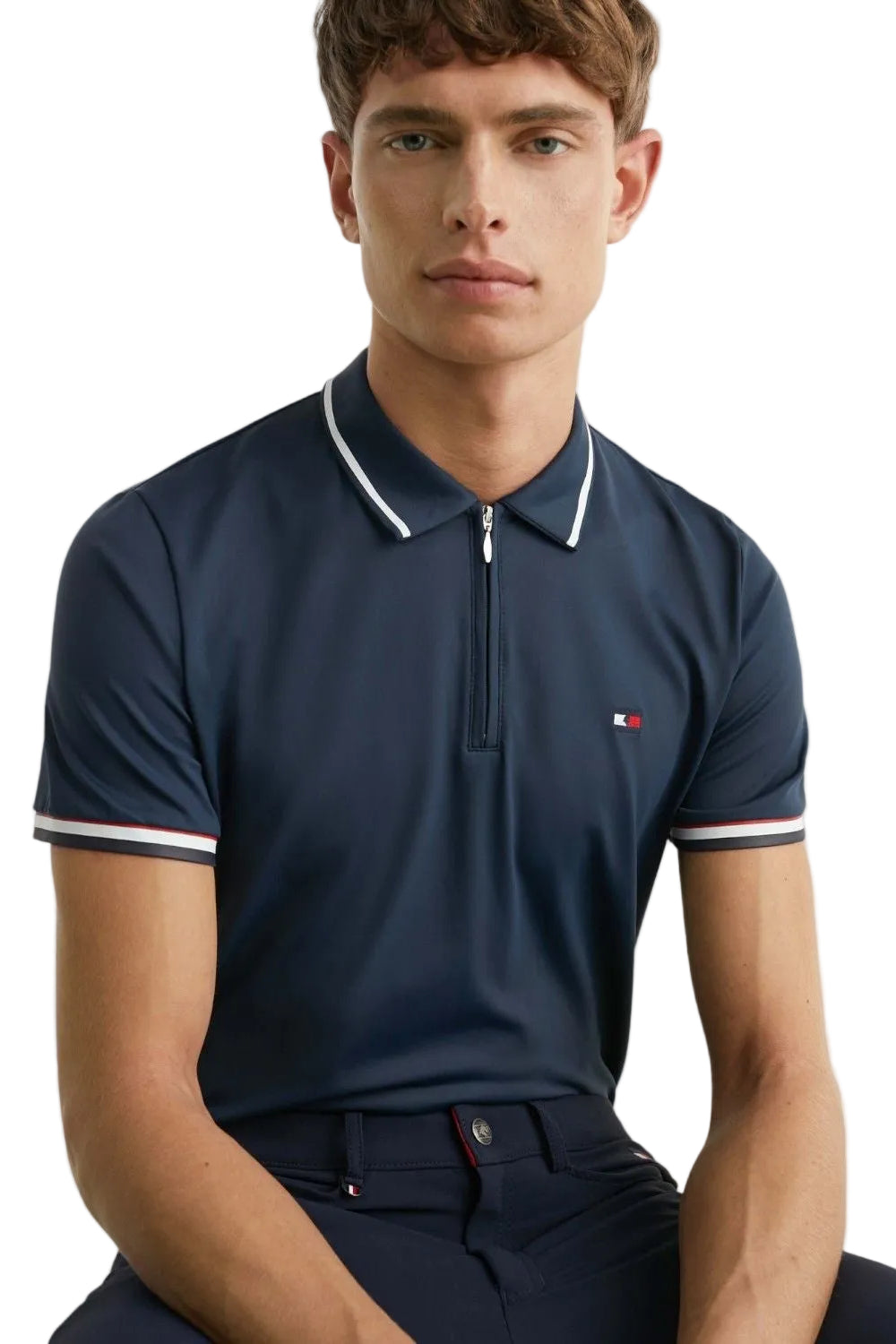 Tommy Hilfiger Equestrian Polo Shirt Performance Desert Sky