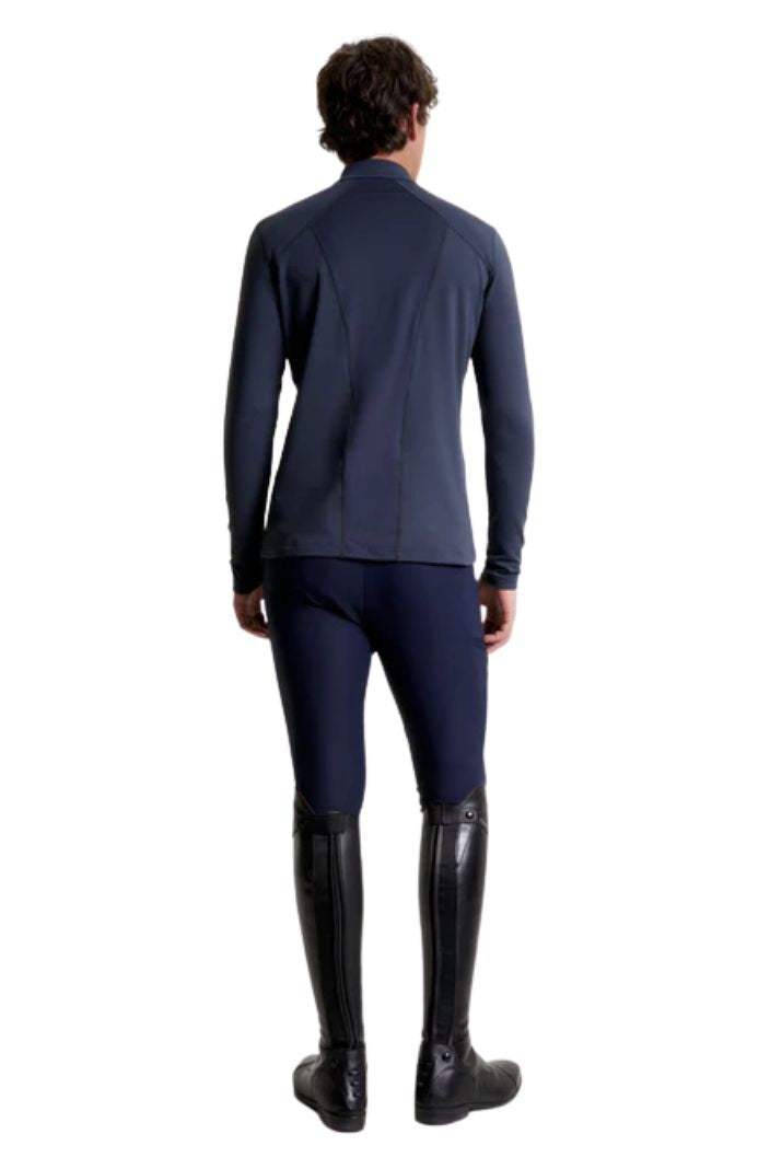 Tommy Hilfiger Equestrian Long Sleeve Thermal Riding Shirt Dark Ash