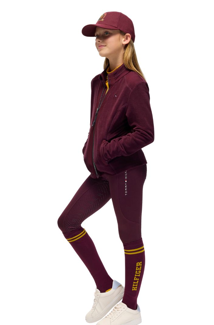 Tommy Hilfiger Equestrian Kids Fleecejacke Elmonte Deep Burgundy