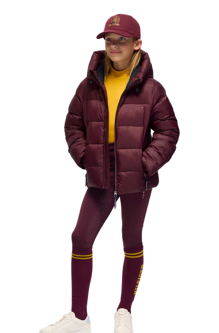 Tommy Hilfiger Equestrian Kids Puffer Jacke Glendale Deep Burgundy