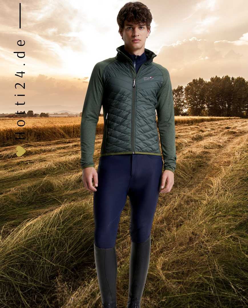 Die vorliegende Datei enthält Informationen über eine Herren-Hybridjacke von Tommy Hilfiger mit dem Namen "Albany TH08MJAC483-043" in der Farbe Grün. Diese Hybridjacke ist auf der Website www.hotti24.de verfügbar. Die Jacke kombiniert verschiedene Materialien, um Wärme und Stil zu bieten. 