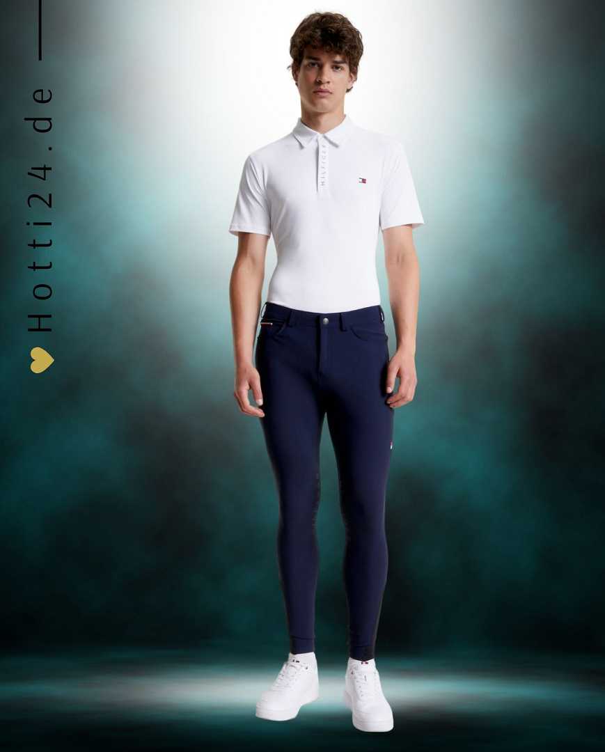 Tommy Hilfiger Equestrian® »Herren Reithose Geneva All Year KnieGrip Blau, Fantastischer Hochleistungsstoff mit mehreren Funktionen, darunter schnelles Trocknen, feuchtigkeitsableitende Eigenschaften, UV-Schutz und 4-Wege Power Stretch Artikelnummer th08mkbr488 erhältlich bei www.Hotti24.de