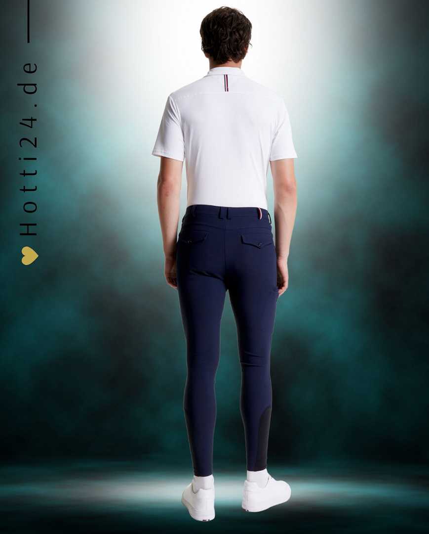 Tommy Hilfiger Equestrian® »Herren Reithose Geneva All Year KnieGrip Blau, Fantastischer Hochleistungsstoff mit mehreren Funktionen, darunter schnelles Trocknen, feuchtigkeitsableitende Eigenschaften, UV-Schutz und 4-Wege Power Stretch Artikelnummer th08mkbr488 erhältlich bei www.Hotti24.de