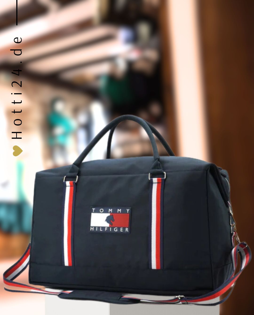 Hilfiger Damen Handtasche Tommy Hilfiger Tasche Rot Blau SALE