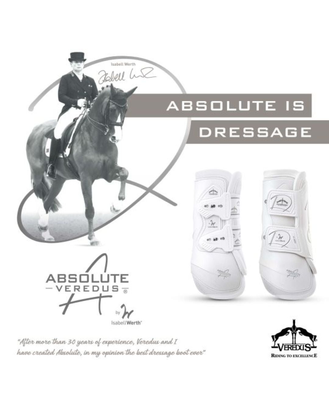 Veredus »Gamaschen Absolute Easy Strap vorne by Isabell Werth White