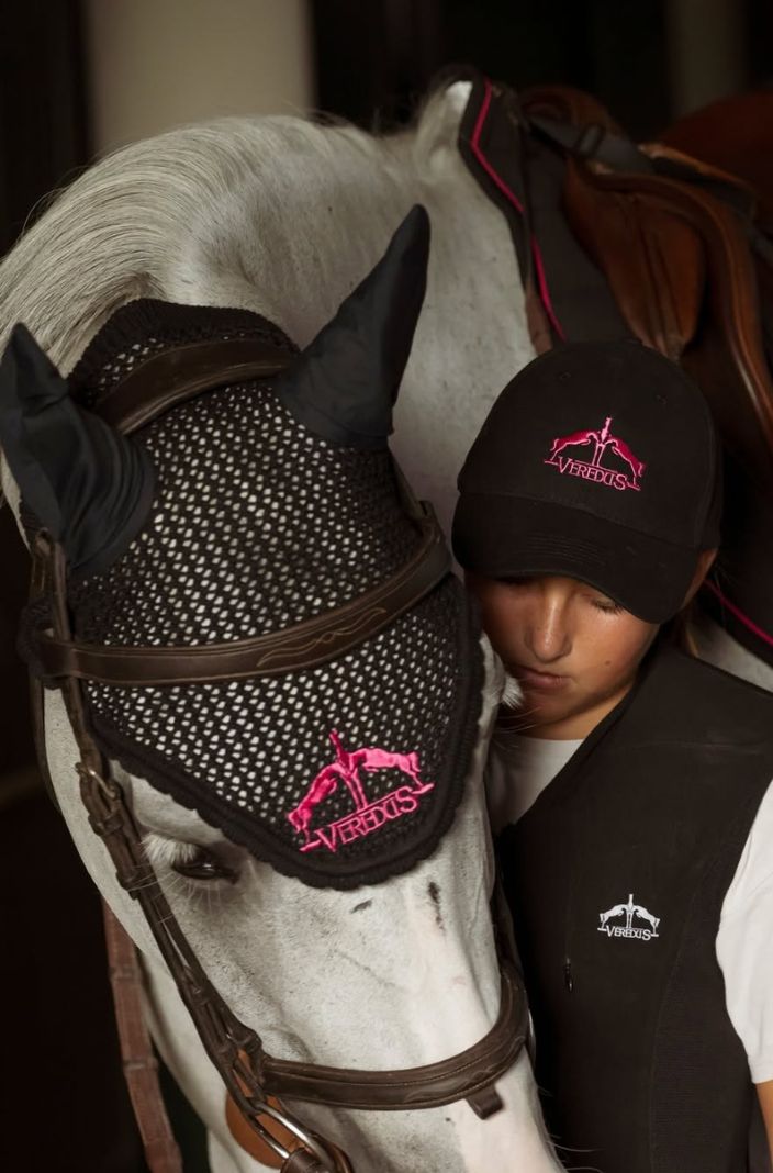 Veredus Fliegenhaube Fly Fringe Schwarz/Pink