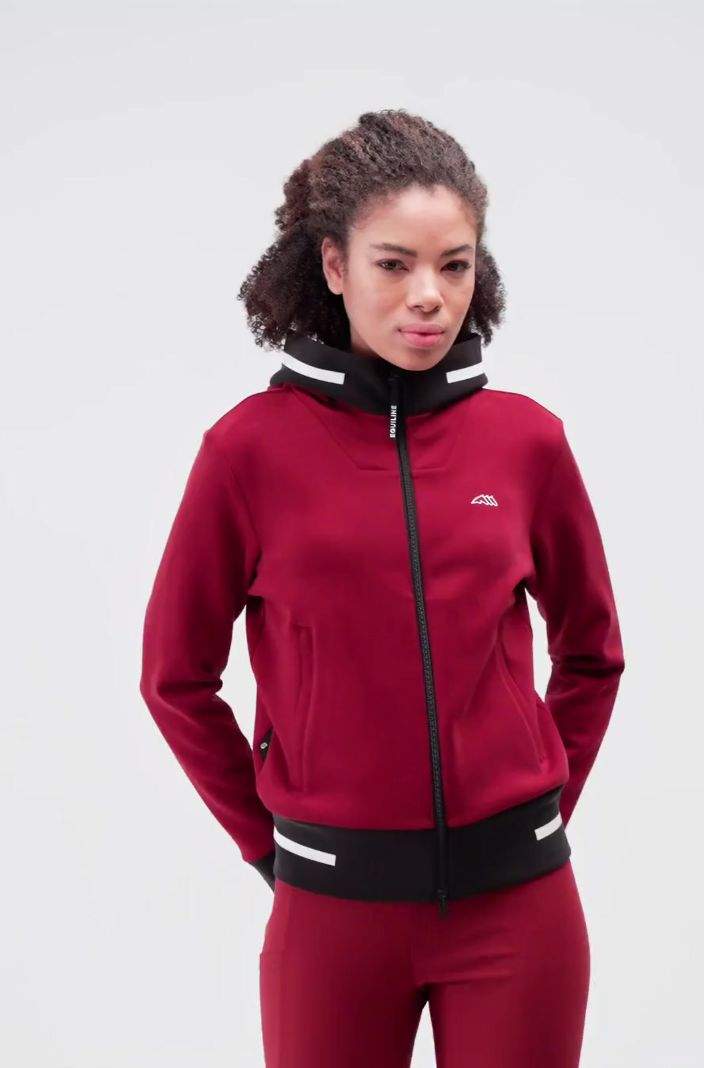 Video Equiline Damen Sweatjacke Eqcetir Alpine Plum