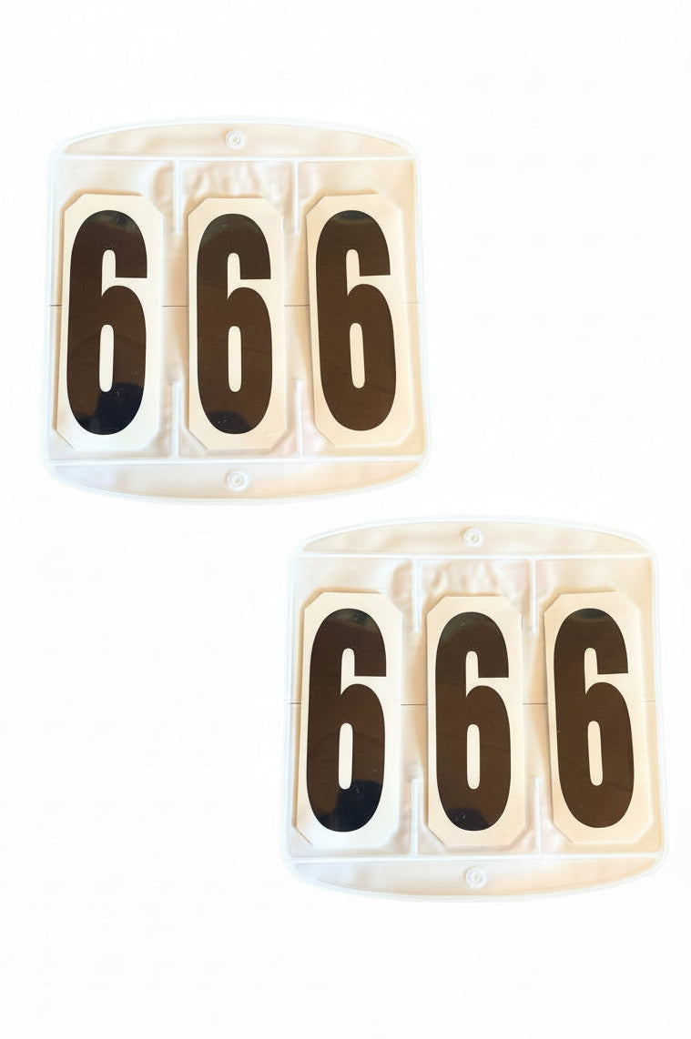 Waldhausen Hook and Loop Bridle Numbers 3-digit / Set of 2 White