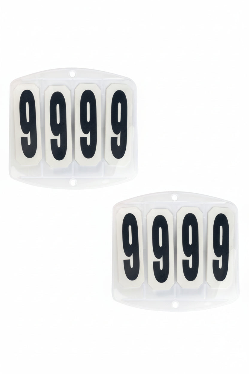 Waldhausen Startnummern 4-stellig / 2er-Set White