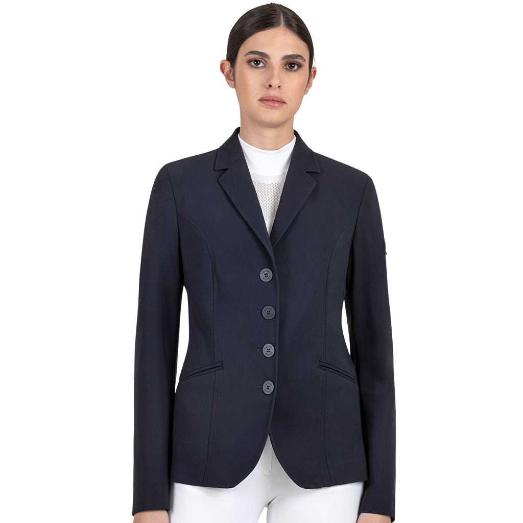 damen turnierjacke blau vorne cybilic equiline